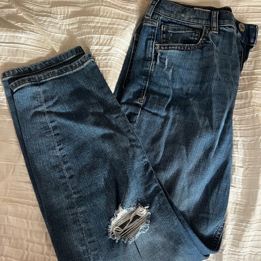 Express Blue Straight Leg Jeans